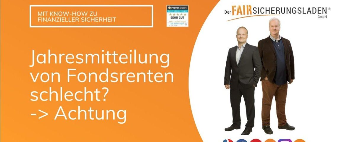 Jahresmitteilung der Fondsrentenversicherung schlecht? Achtung!