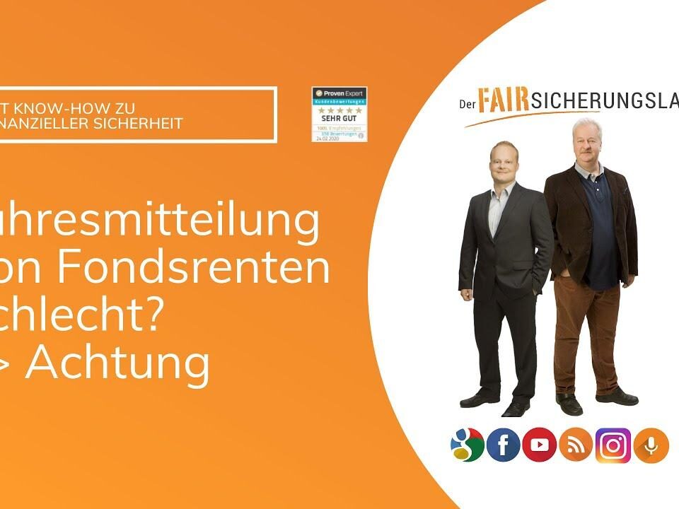 Jahresmitteilung der Fondsrentenversicherung schlecht? Achtung!